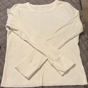 American eagle Women's Cream Ribbed Top. Large
